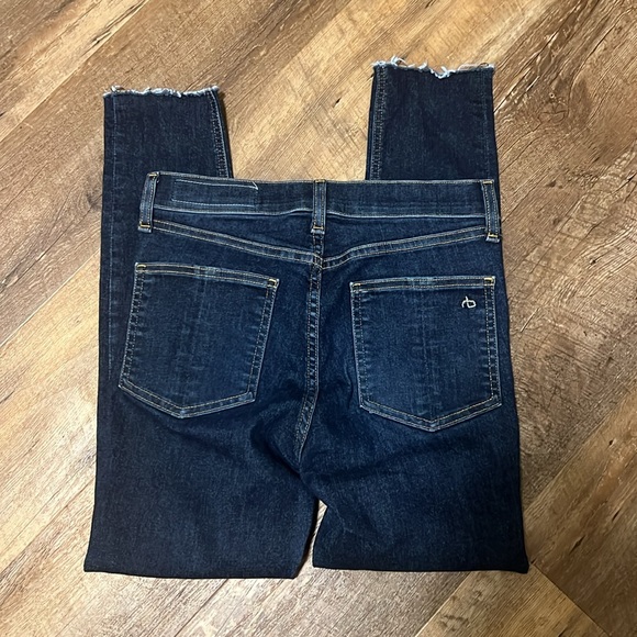 Rag & Bone 10 Inch Ankle Skinny Jeans Raw Hem  Size 25 - Picture 5 of 9